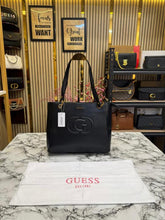 Guess Stone Eco Mietta Tote With Dust Bag (Black)