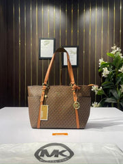 Micheal Kors MK Sullivan Zipper Tote Bag Coffee Brown With Dustbag 3910 Coffee Brown