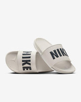 Nike off court Cream Black Logo Premium Slides