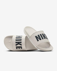Nike off court Cream Black Logo Premium Slides