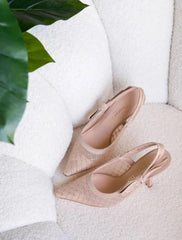 Dior Slingback Net Heels Pump For Women With Original Box And Carry Bag