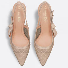 Dior Slingback Net Heels Pump For Women With Original Box And Carry Bag