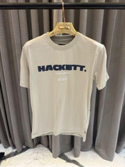 Hacket Middle Brand Logo Round Neck T-shirt White