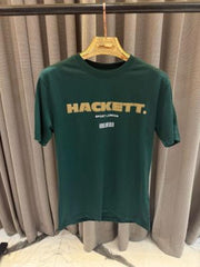 Hacket Middle Brand Logo Round Neck T-shirt Green