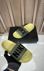 Nike offcourt Green Black Logo Premium Slides