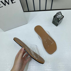 Loewe Clear Strap Tan Slide With OG Box & Dust Bag 2505