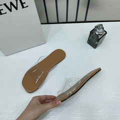 Loewe Clear Strap Tan Slide With OG Box & Dust Bag 2505