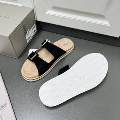 Brunello Cucinelli Suede Sandals Black