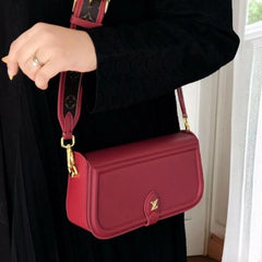 Louis Vuitton LV Canta Officer Pochette Bag With OG Box & Dust Bag & Shoulder Strap (Red -1020)