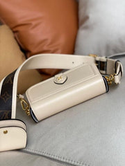 Louis Vuitton LV Canta Officer Pochette Bag With OG Box & Dust Bag & Shoulder Strap (White - 1022)
