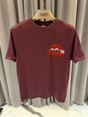 Superdry Round Neck T-shirt Maroon