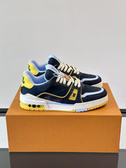 Louis vuitton lv trainer Blue Calf Leather Double Box Sneaker