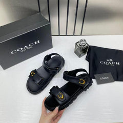 Coach Monogram Brown Sandals Flats For Women With Original Box And Dust cover 28112 Brown (Copy)