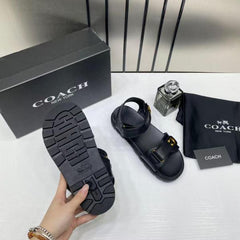 Coach Monogram Brown Sandals Flats For Women With Original Box And Dust cover 28112 Brown (Copy)