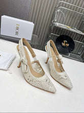 Dior Jadior Slingback Heels Pumps White For Her With Original Box And Carry Bag