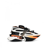 Balmain Unicorn Low-Neoprene & Calfskin in Black White Orange