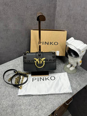 Pinko Love Studded Crossbody Bag With OG Box & Dust Bag Black 9917