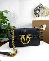 Pinko Love Studded Crossbody Bag With OG Box & Dust Bag Black 9917