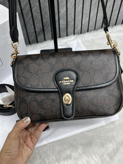 Coach Turnlock Hadley Black Shoulder Crossbody Bag With OriginalBox