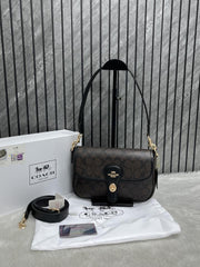 Coach Turnlock Hadley Black Shoulder Crossbody Bag With OriginalBox
