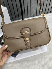 Coach Turnlock Hadley Black Shoulder Crossbody Bag With OriginalBox