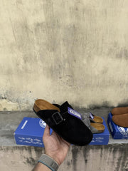 Birkenstock Boston Black Suede 1909