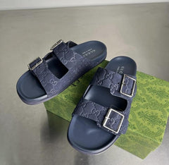 Gucci Sandal GG Suede Blue Premium