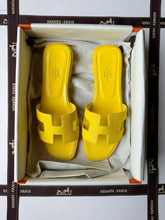 Hermes Oran Yellow Flats Sandal For Women With Original Box And Carry Bag