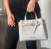 Michael Kors Emilia Pink Handbag With Dust Cover 22311 Pink