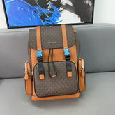 Michael Kors Outlet Unisex Brown Two Tone High Quality Leather Backpack With Dust Cover 379301 Brown Leather