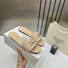 Alexander Mcqueen Alex Leather For Women With OG Box & Carry Bag Beige 1892
