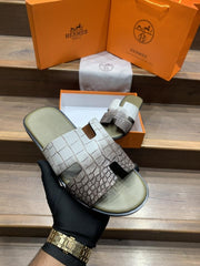 HERMES CROCODILE LEATHER PREMIUM SLIDE