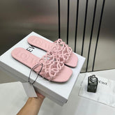 Loewe Petal Anagram Pink Slides For Women With Original Box And Dust Cover Pink 2506