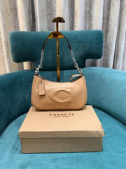 Coach GB Teri Shoulder Bag With Signature Quilting With OG Box & Dust Bag (CA548 Beige)