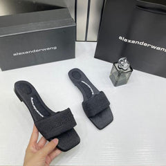 Alexander Wang Flats With OG Box Carry Bag Red 20256 Black