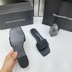 Alexander Wang Flats With OG Box Carry Bag Red 20256 Black