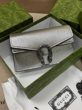 Gucci Dionysus Mini Bag In Silver Leather With OG Box Dust Cover & Carry Bag Silver 476430