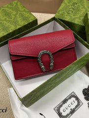 Gucci Dionysus Mini Bag In Red Leather With OG Box Dust Cover & Carry Bag Red 476430
