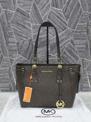 Michael Kors Green Voyager 6-3 Tote With DustCover CarryBag