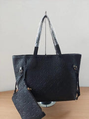LOUIS VUITTON NEVERFULL BLACK EMBOSSED WITH DUST BAG