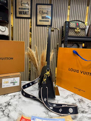 LOUIS VUITTON MARELLINI SHOULDER BAG WITH DOUBLE OG BOX AND DUST BAG INCLUDING CARRY BAG (BLACK)