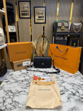 LOUIS VUITTON MARELLINI SHOULDER BAG WITH DOUBLE OG BOX AND DUST BAG INCLUDING CARRY BAG (BLACK)