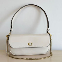 Coach Brook Flap Chain Bag With OG Box Dust Cover CAN90 Beige
