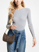 Michael Kors MK Jet Set Charm Small Logo Pochette With OG Box (5575 Coffee Brown)