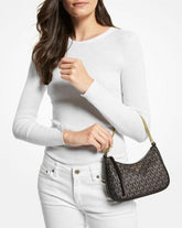 Michael Kors MK Jet Set Charm Small Logo Pochette With OG Box (5575 Black)
