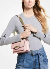 Michael Kors MK Heather Shoulder Bag With OG Box & Dust Bag (100836 Pink)