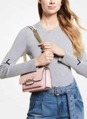 Michael Kors MK Heather Shoulder Bag With OG Box & Dust Bag (100836 Pink)