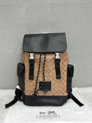 Coach Apricot Black Rivington ColorBlock Unisex Backpack With DustCover