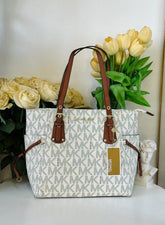 Michael Kors Voyager Tote Bag With Dust Bag (4616 Beige Brown)
