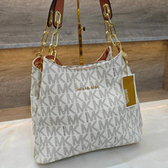 Michael Kors Fulton Shoulder Bag With Dust Bag Beige Brown 8500